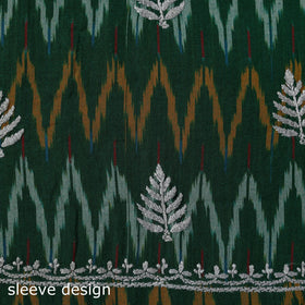 Lucknowi chikankari work pochampally ikat unstitched kurta