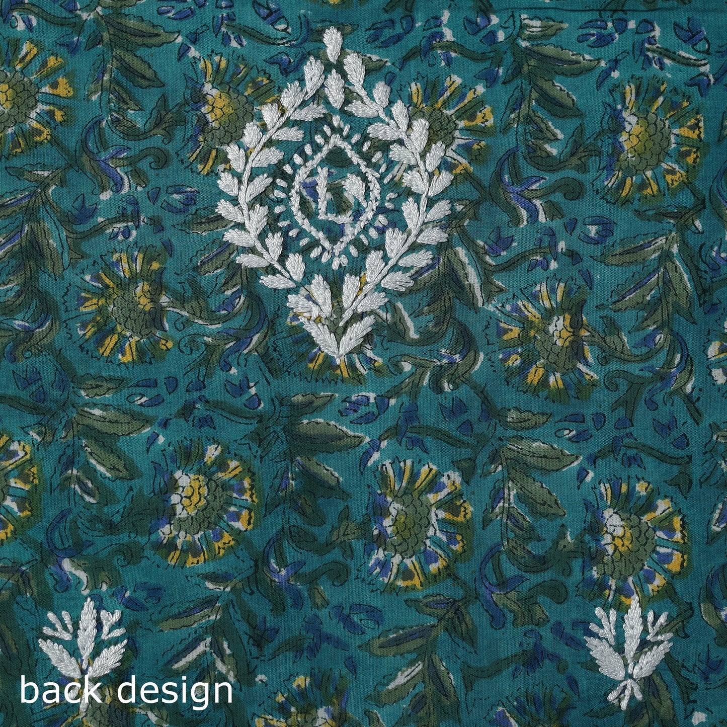 Lucknowi chikankari work sanganeri unstitched kurta