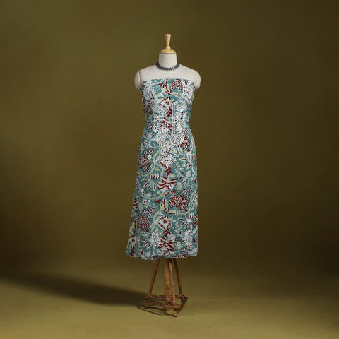 Lucknowi chikankari work sanganeri unstitched kurta