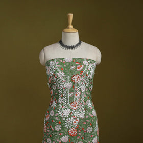 Lucknowi chikankari work sanganeri unstitched kurta