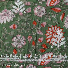 Lucknowi chikankari work sanganeri unstitched kurta