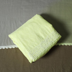 Green - lucknowi hand embroidered cotton chikankari 3pc