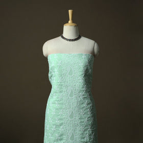 Lucknowi hand embroidered cotton chikankari 3pc unstitched