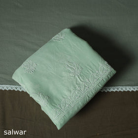 Lucknowi hand embroidered cotton chikankari 3pc unstitched
