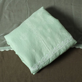 Green - lucknowi hand embroidered cotton chikankari 3pc