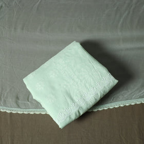 Green - lucknowi hand embroidered cotton chikankari 3pc