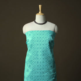 Green - lucknowi hand embroidered cotton chikankari 3pc