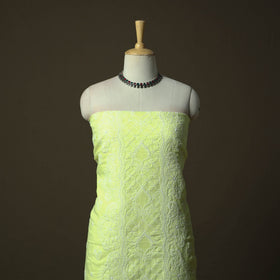 Green - lucknowi hand embroidered cotton chikankari 3pc