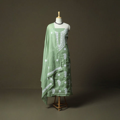 Lucknowi hand embroidered kota doria cotton chikankari 2pc