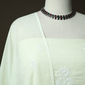 Lucknowi hand embroidered kota doria cotton chikankari 2pc