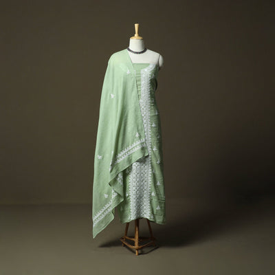 Lucknowi hand embroidered kota doria cotton chikankari 2pc