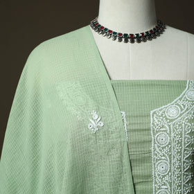 Lucknowi hand embroidered kota doria cotton chikankari 2pc