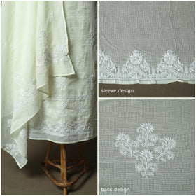 Lucknowi hand embroidered kota doria cotton chikankari 2pc
