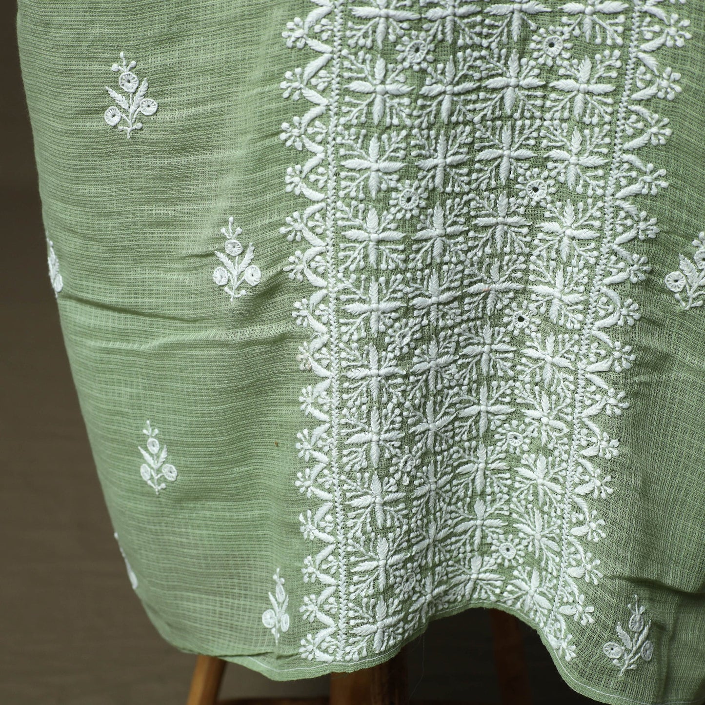 Lucknowi hand embroidered kota doria cotton chikankari 2pc