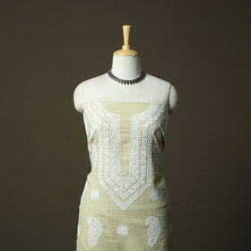 Lucknowi hand embroidered kota doria cotton chikankari 2pc