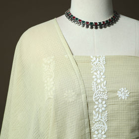 Lucknowi hand embroidered kota doria cotton chikankari 2pc