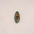 Madhubani handpainted wooden fridge magnet 18 - handcrafted
