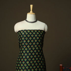 Maheshwari silk hand block ajrakh print 3pc unstitched