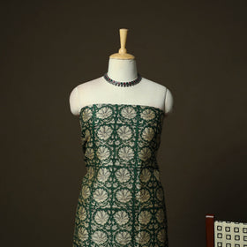 Maheshwari silk hand block bagru print 3pc unstitched dress