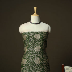 Maheshwari silk hand block bagru print 3pc unstitched dress