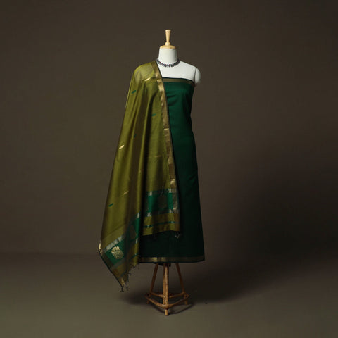 Maheshwari silk handloom 2pc unstitched dress material