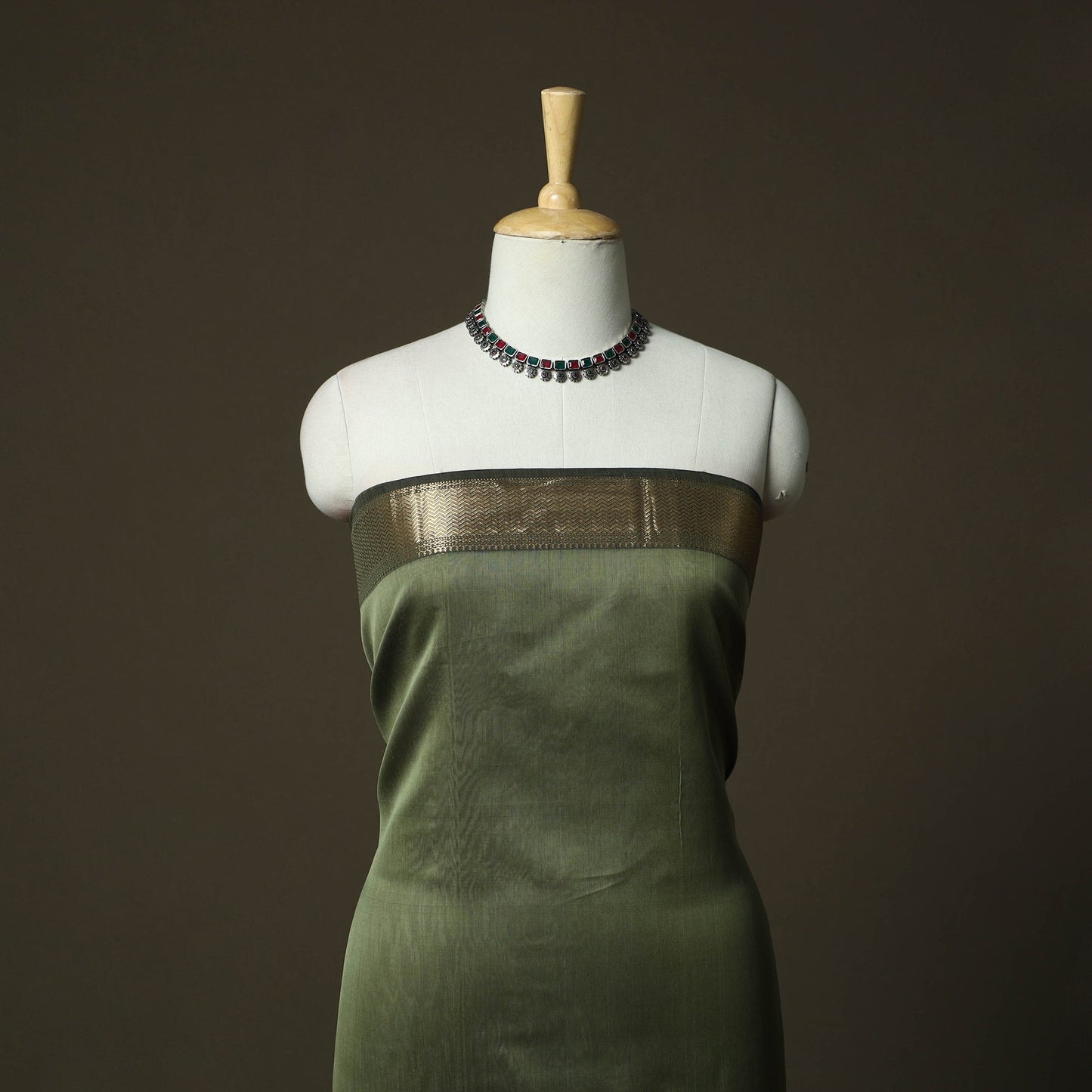 Maheshwari silk handloom 2pc unstitched dress material