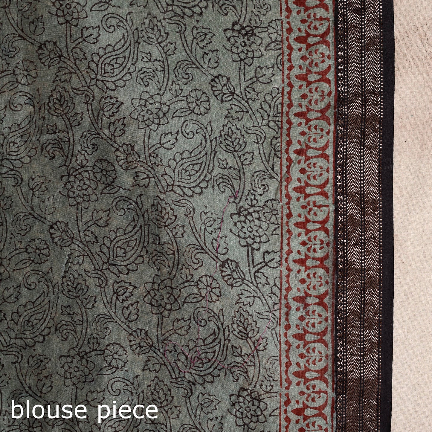 Green - maheshwari silk natural dyed bagh saree with zari