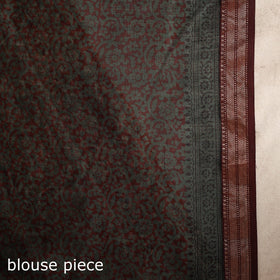 Green - maheshwari silk natural dyed bagh saree with zari