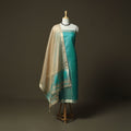 Maheshwari silk tissue zari handloom 2pc unstitched dress