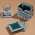 Mandana Art Handpainted Paper Mache Coasters 