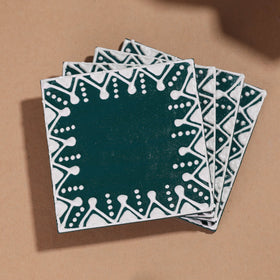  Mandana Art Handpainted Paper Mache Coasters 