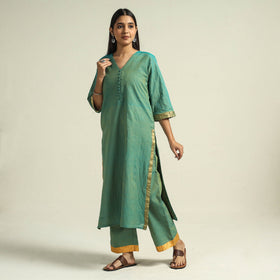 Mangalagiri Kurta with Palazzo & Dupatta Set