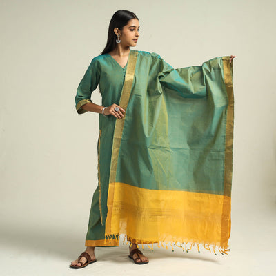 Mangalagiri Kurta with Palazzo & Dupatta Set