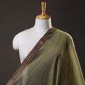 Green Mangalagiri Cotton Fabric with Zari Border 
