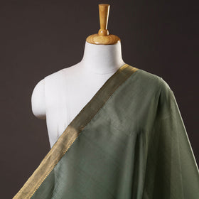 Green Mangalagiri Cotton Fabric with Zari Border 