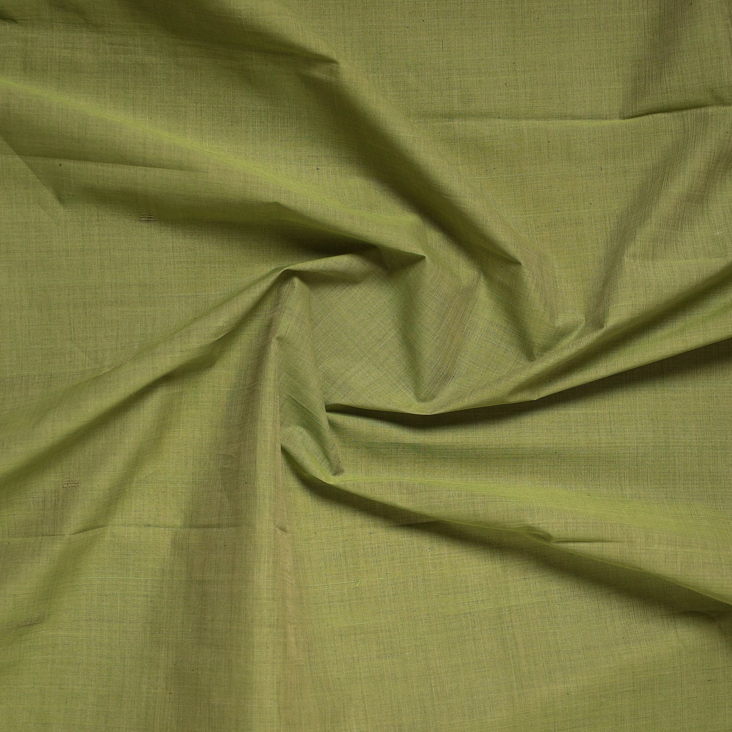 Green Mangalagiri Cotton Fabric with Zari Border 