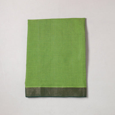   Mangalagiri Handloom Cotton Zari Border Precut Fabric 11 