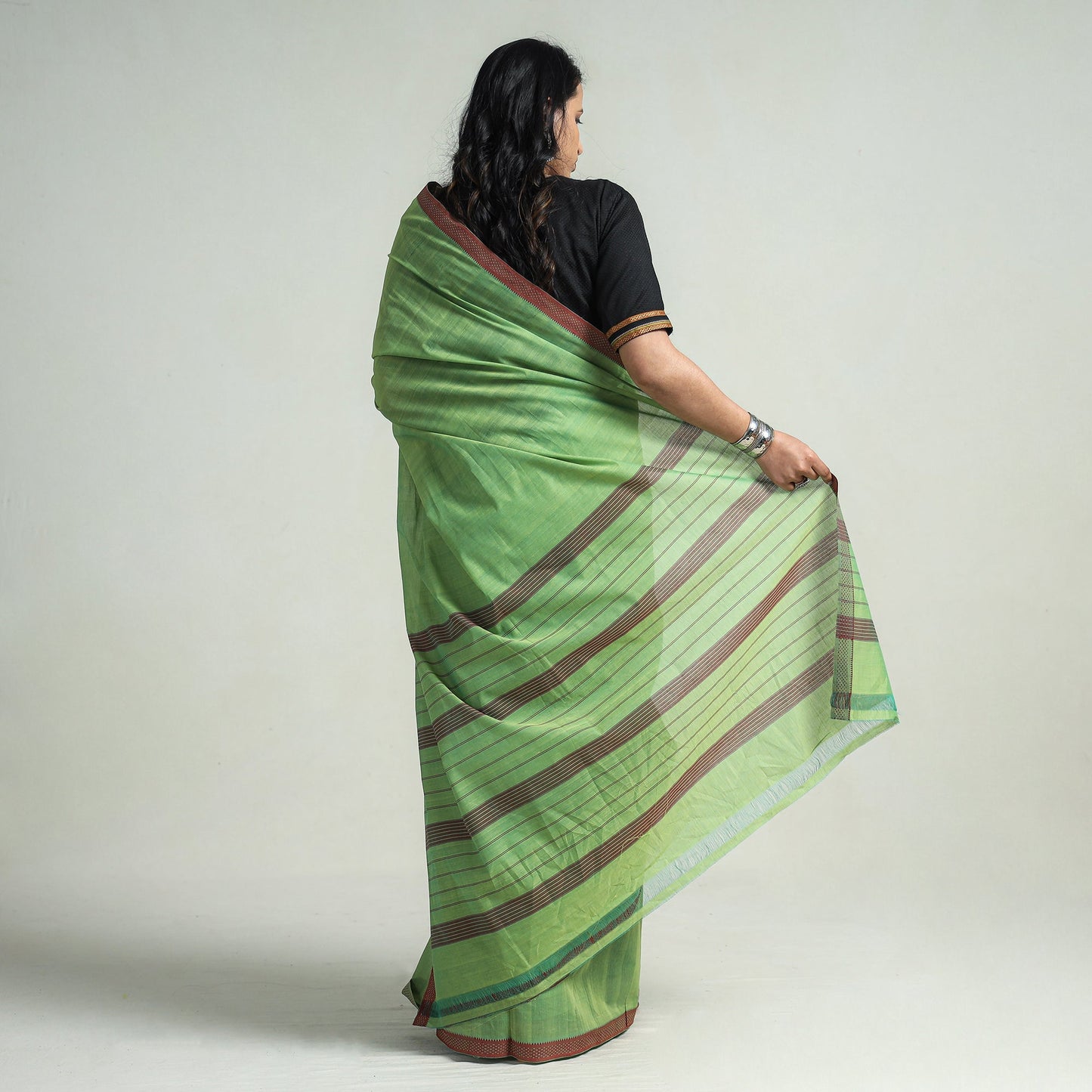  Mangalagiri Godavari Handloom Rampam Cotton Saree 