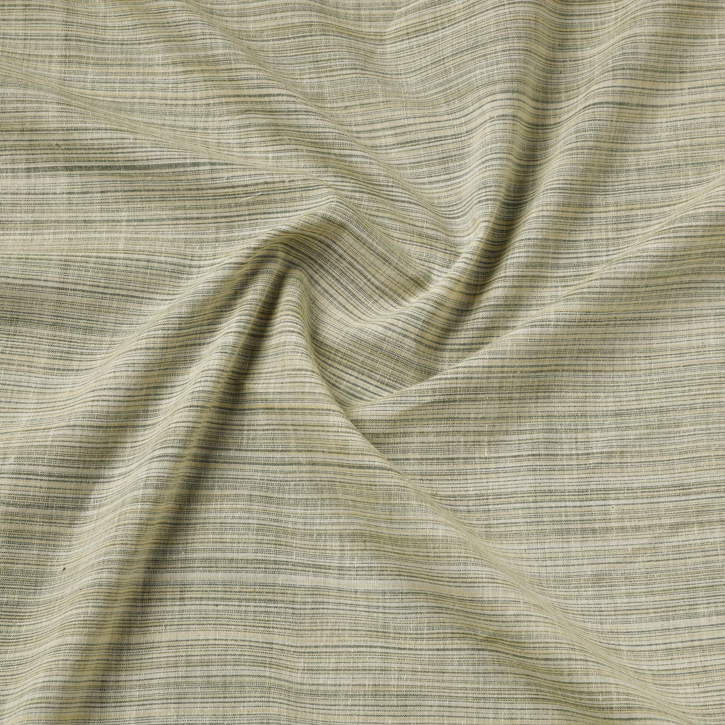Green Mangalagiri Plain Handloom Cotton Fabric 