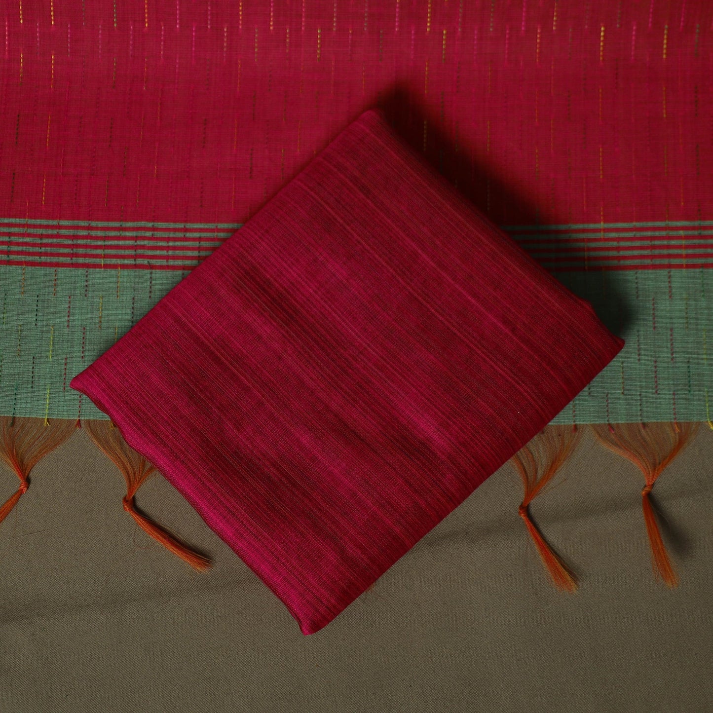 Mangalagiri silk cotton 3pc unstitched dress material