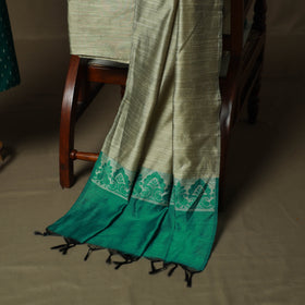 Mangalagiri silk cotton thread work 3pc unstitched dress