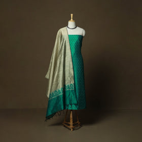 Mangalagiri silk cotton thread work 3pc unstitched dress