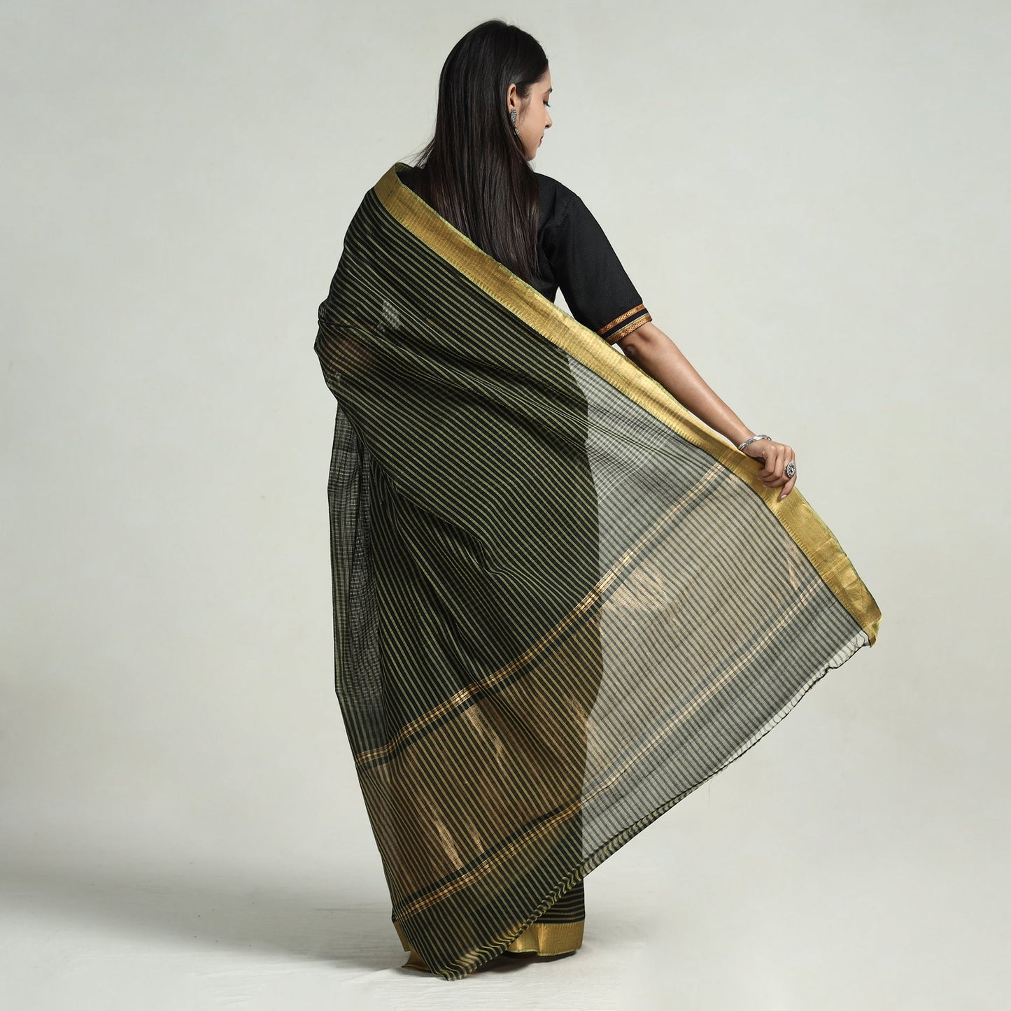  Mangalagiri Handloom Saree with Ikat Blouse