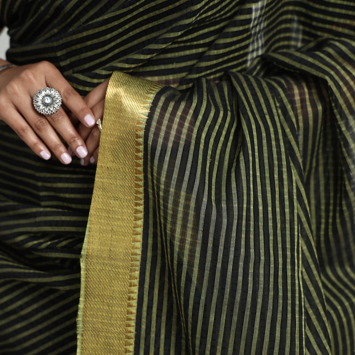  Mangalagiri Handloom Saree with Ikat Blouse