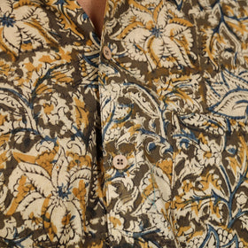 Buy Kalamkari Block Printed Cotton Men Half Sleeve Shirt Online at iTokri.com