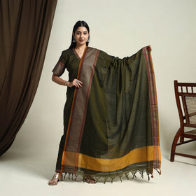 Mercerised Cotton Green Dharwad Kurta Set with Palazzo & Dupatta