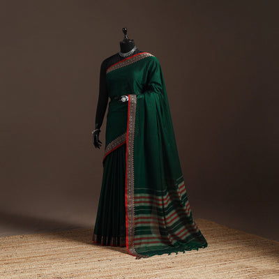 Mercerised cotton dharwad saree with thread border 03