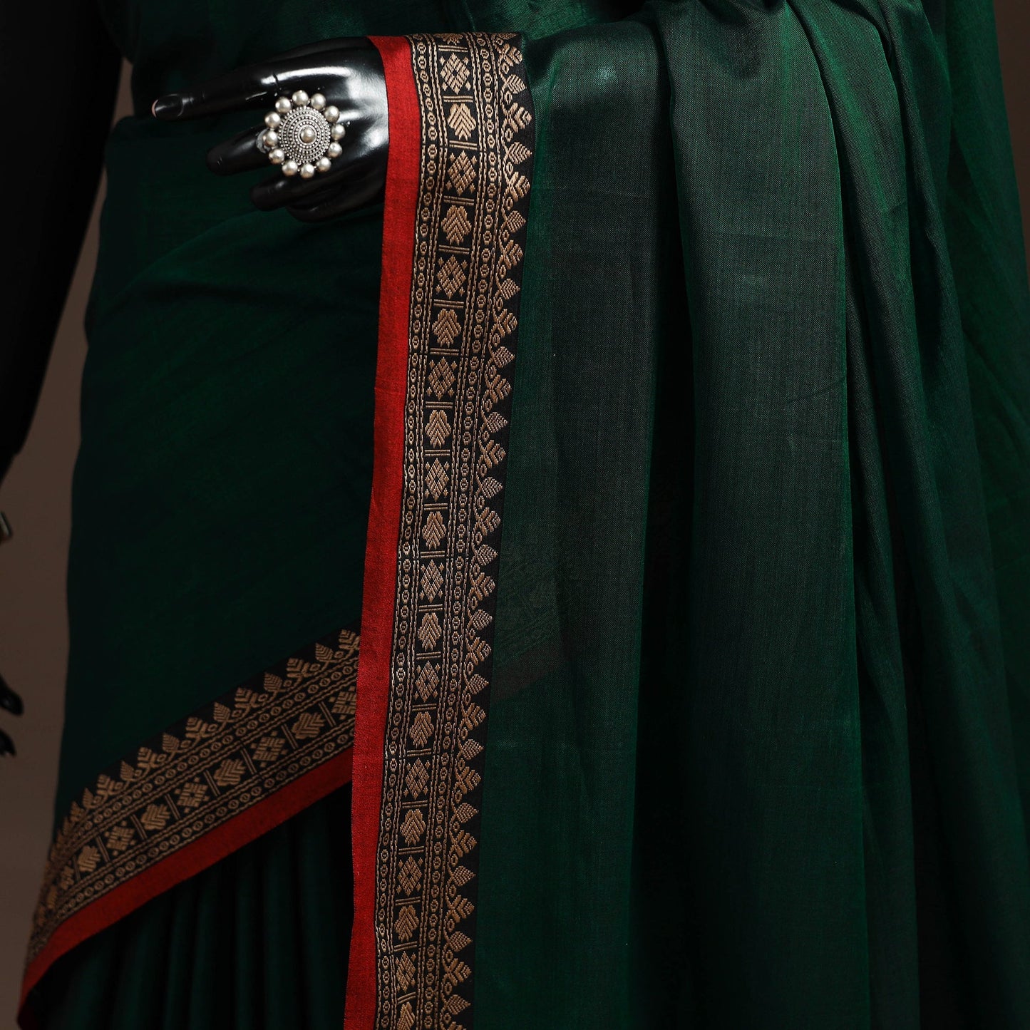 Mercerised cotton dharwad saree with thread border 03