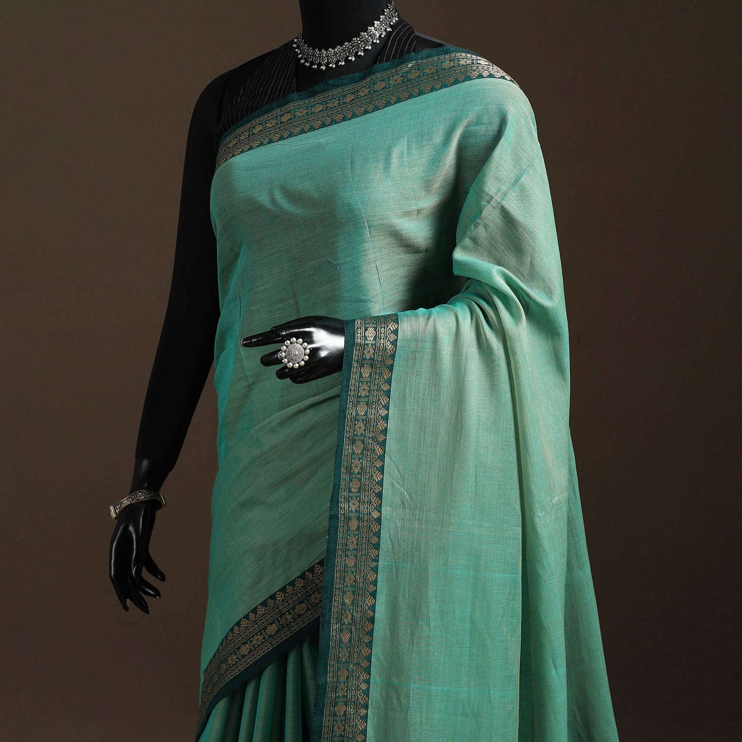 Mercerised cotton dharwad saree with thread border 06