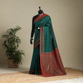 Green - mercerised cotton handloom pochampally ikat saree